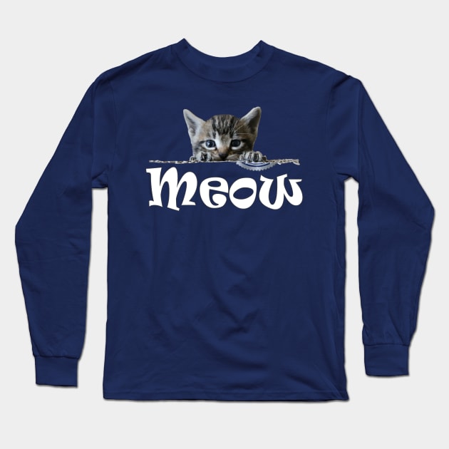 Cute Cats Kittens Meow Long Sleeve T-Shirt by PlanetMonkey